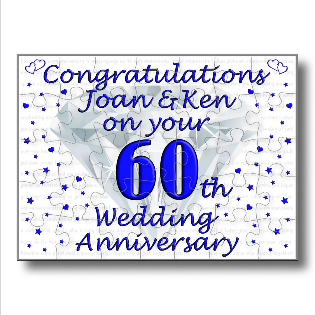 Solve Happy 60th Wedding Anniversary (feederjohn) jigsaw puzzle